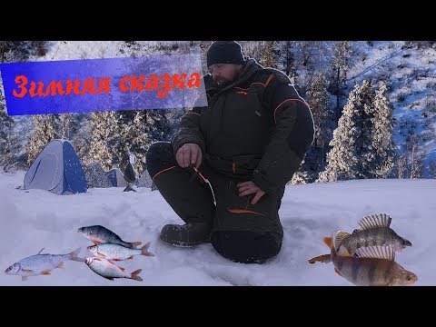 Видео: Зимняя сказка, Рыбалка в тайге, Зимняя веселая рыбалка в Сибири!!!!
