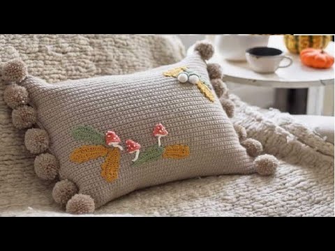Видео: Подборка интересных идей вязаных подушек