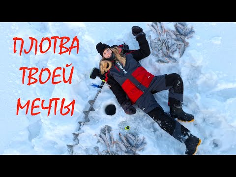 Видео: НАШЛА И НАЛОВИЛА! Глухозимье отменяется?! Шикарный клев плотвы со льда на таежном озере.