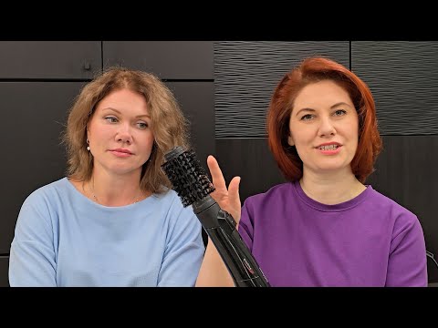 Видео: Выпрямление волос фен-щеткой. В домашних условиях.