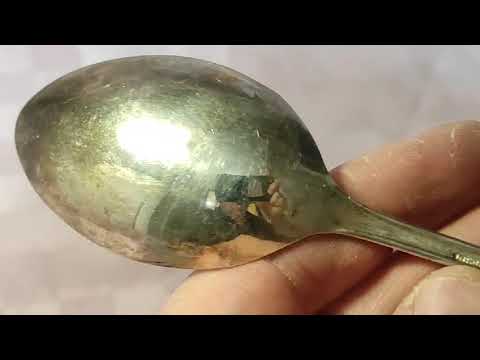 Видео: 391 24 Набор столовых приборов 12 шт  ложек мельхиор СССР