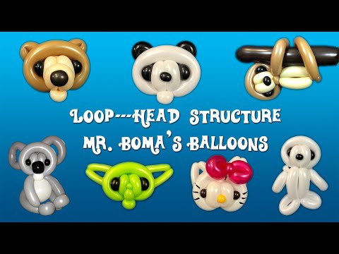 Видео: Урок по созданию панды из воздушных шаров с петлевидной головой (скручивание и моделирование из в...