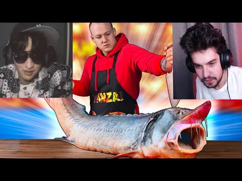 Видео: ПРИГОТОВИЛИ ОГРОМНУЮ БЕЛУГУ ВЕСОМ 50 КИЛОГРАММ - Реакция на vanzai