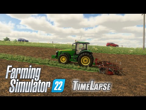 Видео: FS22 Timelapse. Колхоз Сосновка. JOHN DEERE 8360R объединение последнего поля.