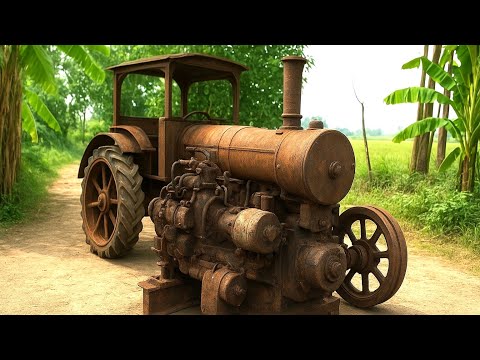 Видео: Молодой человек оживил японский трактор Kubota 1920 года