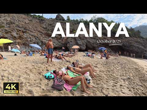 Видео: Аланья-Зейльбан, Клеопатра-Штранд и Дамлаташ-Тур | Анталья, Турция | 20 октября 2025 г. [4K HD]