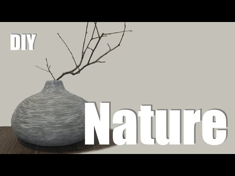 Видео: Легче и проще: новая ваза, новая форма, новая текстура. Из пенопласта, бутылки и цемента.