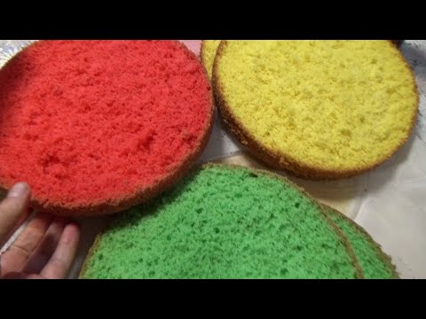 Видео: Торт 🎂 из разноцветных бисквитов