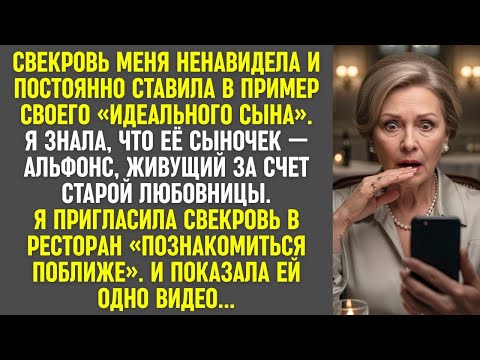 Видео: Свекровь ставила в пример сына. В ресторане я показала ей видео о её "идеальном" мальчике.