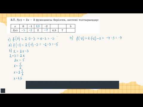 Видео: АЛГЕБРА 7 СЫНЫП. №3.7 ЕСЕП. ШЫНЫБЕКОВ