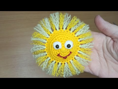 Видео: СОЛНЦЕ КРЮЧКОМ ☀️ магнитик на холодильник