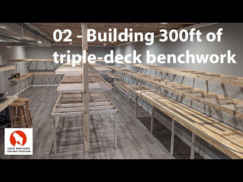 Видео: 02 - Начальные работы - 300-футовая трехпалубная компоновка в масштабе N