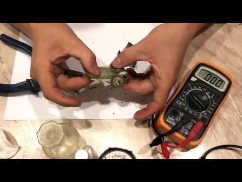 Видео: Разборка NI-Cd никель кадмиевого аккумулятора 1,2 вольт от шуруповёрта через год эксплуатации