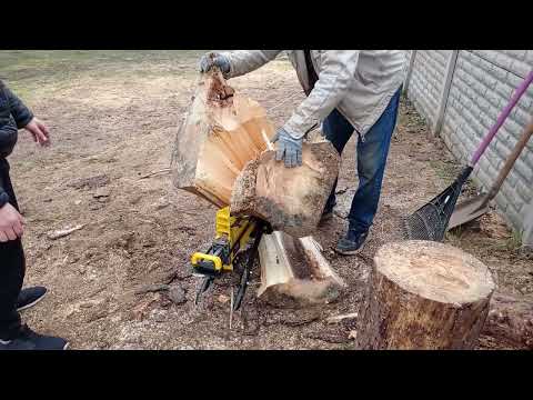 Видео: Всё толще и толще. Чурбан 70 см. Дровокол Huter HLS-5500 справился.