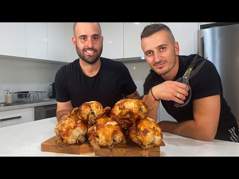 Видео: Как запечь целую курицу на вертеле с древесными углями