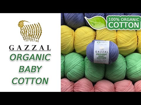 Видео: Обзор пряжи Gazzal Organic Baby Cotton 🌱 Органический 100% хлопок