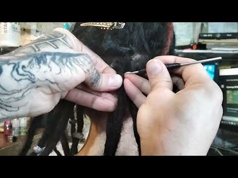 Видео: Подплетение.  Как обновить дреды у основания.