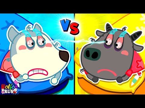 Видео: Кто дольше не уснёт? | Учимся отдыхать весело | Wolfoo Russian