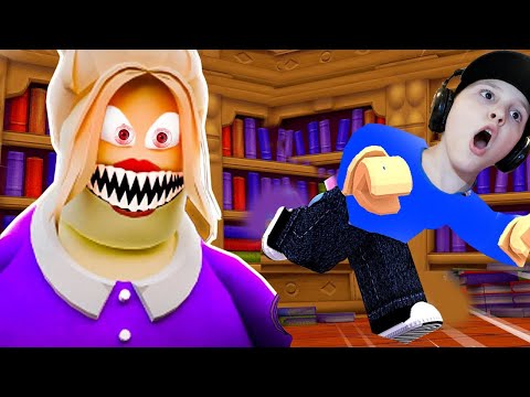 Видео: Страшный ПОБЕГ из Библиотеки в ROBLOX
