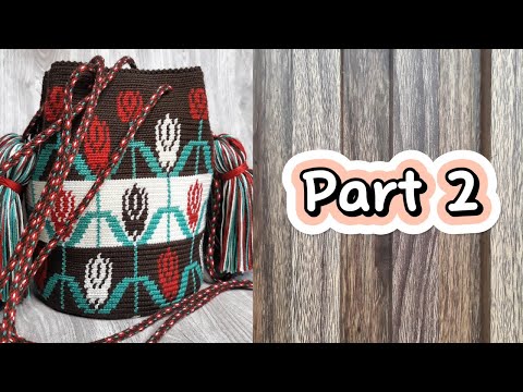 Видео: Сумка крючком Гобелен, Цветочный мотив 1 (Часть 2)