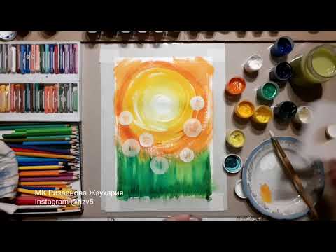 Видео: "Пусть всегда будет солнце!" Рисуем Солнышко