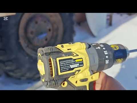 Видео: Сверление дерева с винтовертом (импактом) и дрель-щуруповертом Haskonner .