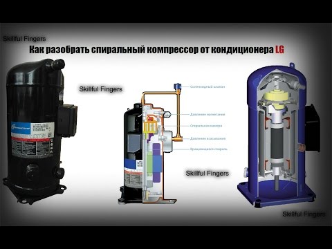 Видео: Что внутри компрессора или как разобрать спиральный компрессор от кондиционера LG