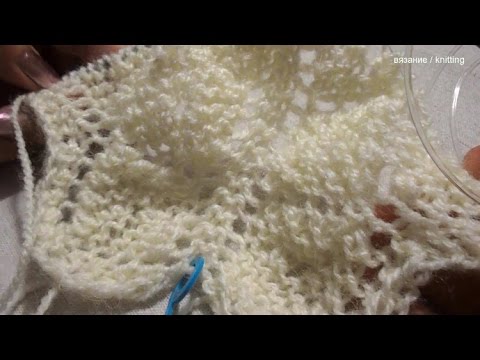 Видео: Вязание  шали / Угол 1 - 2  /  1 - 32 ряды  / Knitted Shawl very easy  / Angle 1 - 2  /  1 - 32 rows