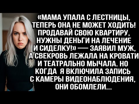Видео: Мама упала с лестницы, теперь она не ходит! Продавай квартиру, нужны деньги на лечение! — заявил муж