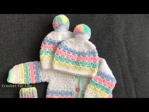 Видео: Легкая шапка для вязания крючком / Вязаная шапка четырех размеров