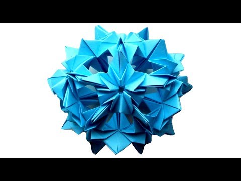 Видео: Шар Кусудама из бумаги. Новогодние Елочные Игрушки из бумаги