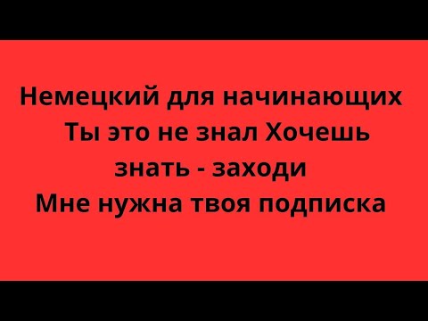 Видео: Немецкий для начинающих Урок 52 #немецкийязык