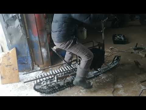 Видео: САМОДЕЛЬНЫЙ СНЕГОКАТ И САМОДЕЛЬНАЯ ГУСЕНИЦА 5 ЧАСТЬ
