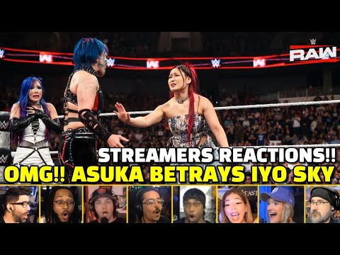 Видео: Аска предает IYO: подборка реакций стримеров Sky | WWE RAW 22 сентября 2025 г.