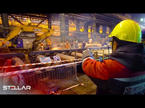 Видео: Замена рольгангов в зоне выгрузки | Северсталь, г. Череповец