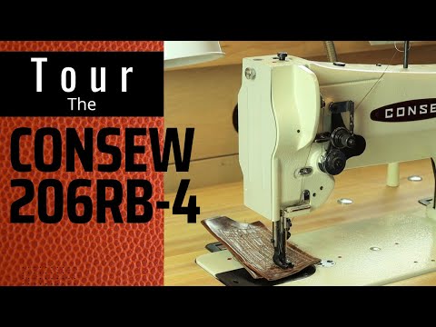 Видео: Швейная машина Consew 206RB 4 / 206 rb с 5 шагающими лапками, серводвигателем и часто пропускаемы...