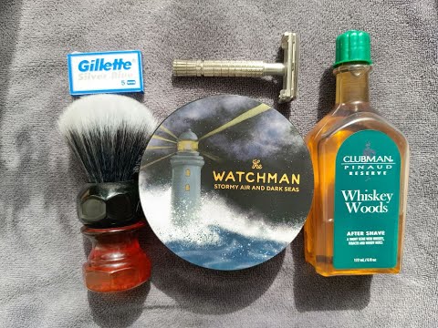 Видео: Lux бритьё с Zingary The Watchman/Gillette Super Speed/Clubman Whiskey Woods