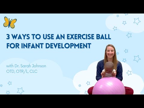 Видео: Поддержка развития младенцев: 3 способа использования мяча для упражнений