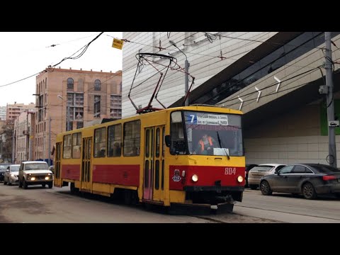 Видео: Трамваи Tatra T6 в Ростове на Дону. 11 августа 2022 года