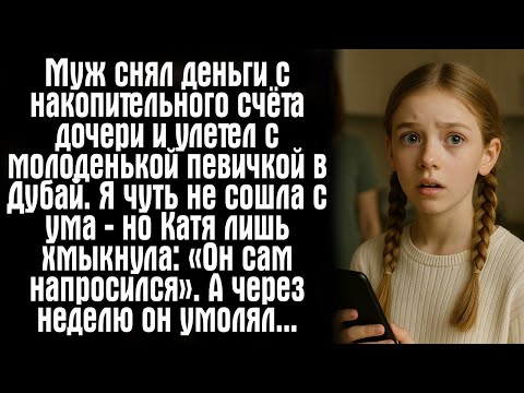 Видео: Муж снял деньги с накопительного счёта дочери и улетел с молоденькой певичкой в Дубай. Я чуть не...