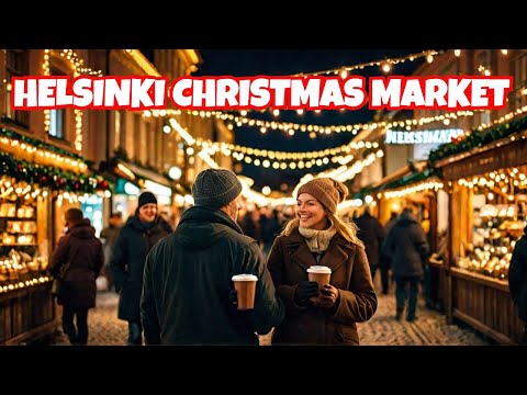 Видео: Рождественский рынок в Хельсинки 🎄 Ночная пешеходная экскурсия по Финляндии
