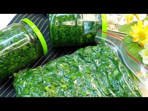 Видео: СРАЗУ 2 СПОСОБА ЗАГОТОВКИ ЗЕЛЁНОГО ЛУКА на ЗИМУ.