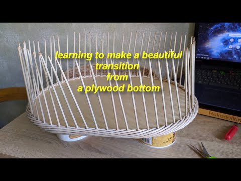 Видео: Плетение валика на фанерном дне. weaving paper