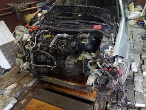 Видео: Замена двигателя на Рено Мега 2 без снятия подрамника.