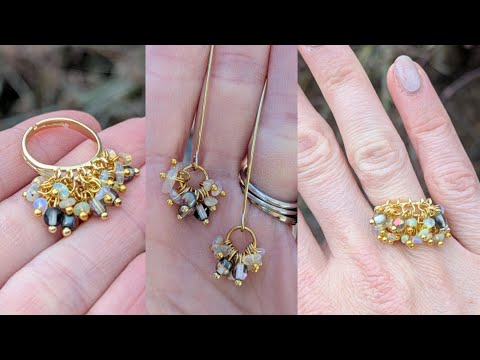 Видео: 227. Игривые серьги и кольцо из опала. Почему долго не было новых видео? Opal earrings ring tutorial