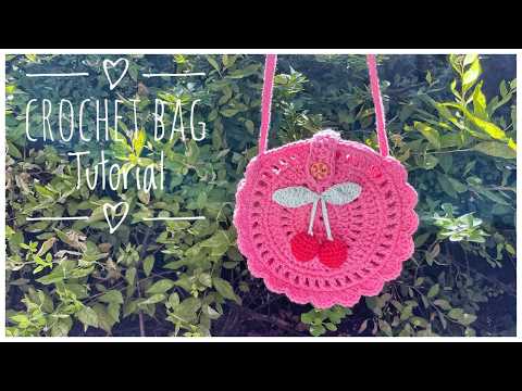 Видео: Вязаная сумка крючком для девочки! Круглая сумочка / мастер-класс | Easy Crochet Bag | DIY