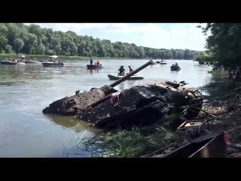 Видео: Подъем Т-34-76 производства Сталинградского тракторного завода. Редкая машина
