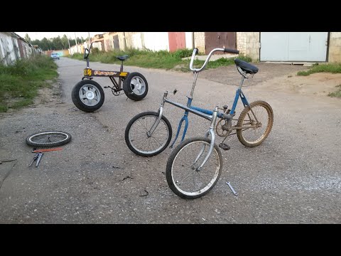 Видео: Необычный трехколесный ВелоБАЙК, сделанный из двухколесного велосипеда.