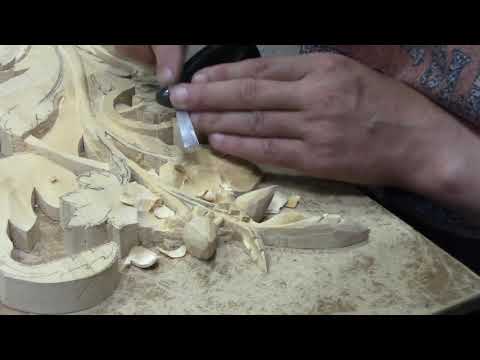 Видео: Резьба по дереву . woodcarving. серия 4
