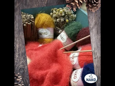 Видео: Обзор пряжи Nako Paris . Вязание .Вязание спицами.Рынашко